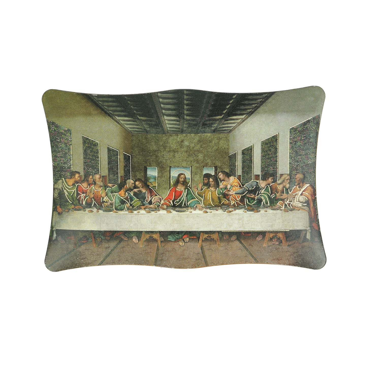 Religion Last Supper Framed Simil Wood Resin Souvenir