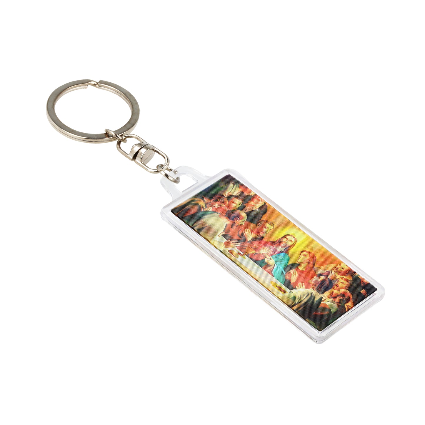 Keychain Two-Dimensional Last Supper Double. Souvenirs from Italy