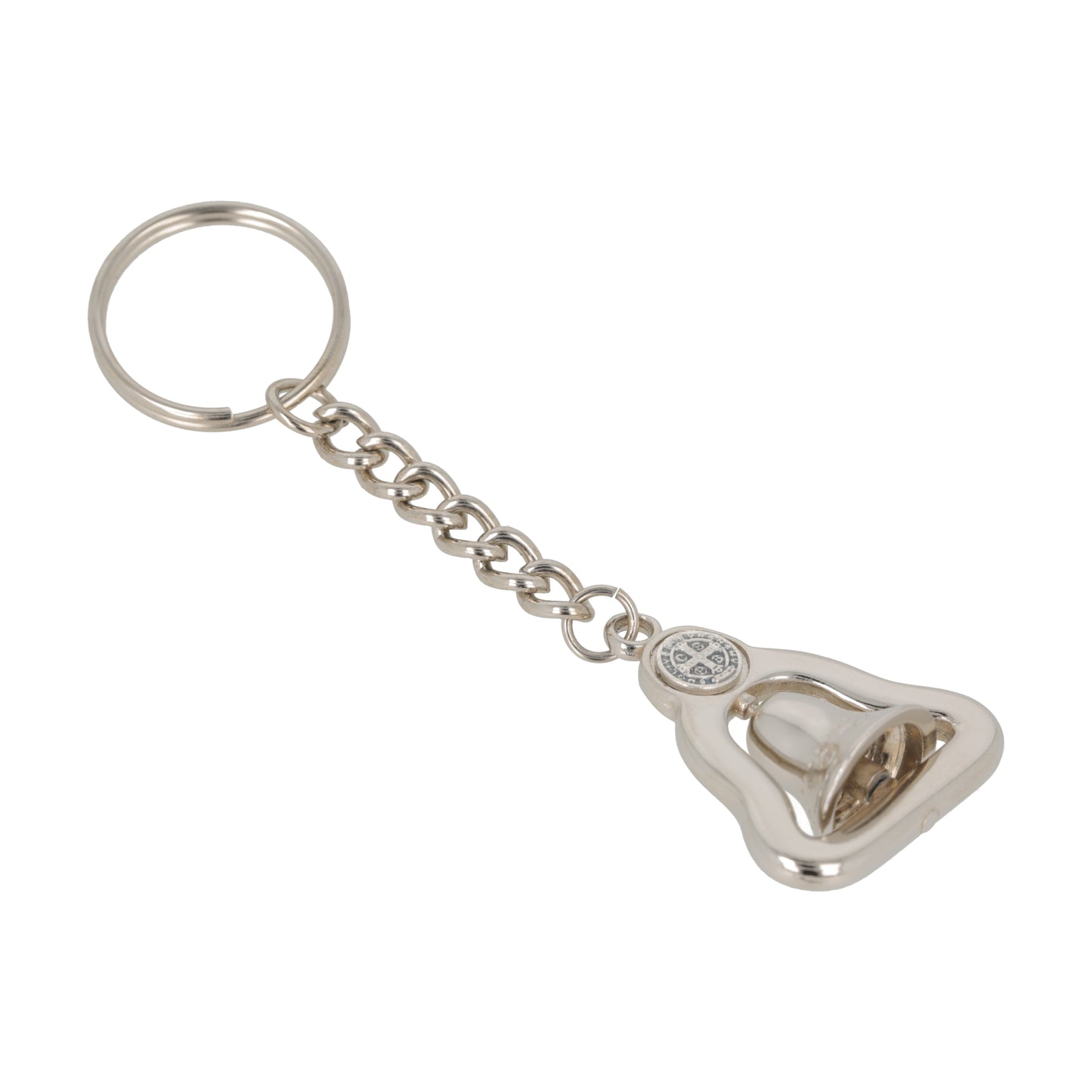 Keychain Bell San Benito Nickel Plated . Souvenirs from Italy