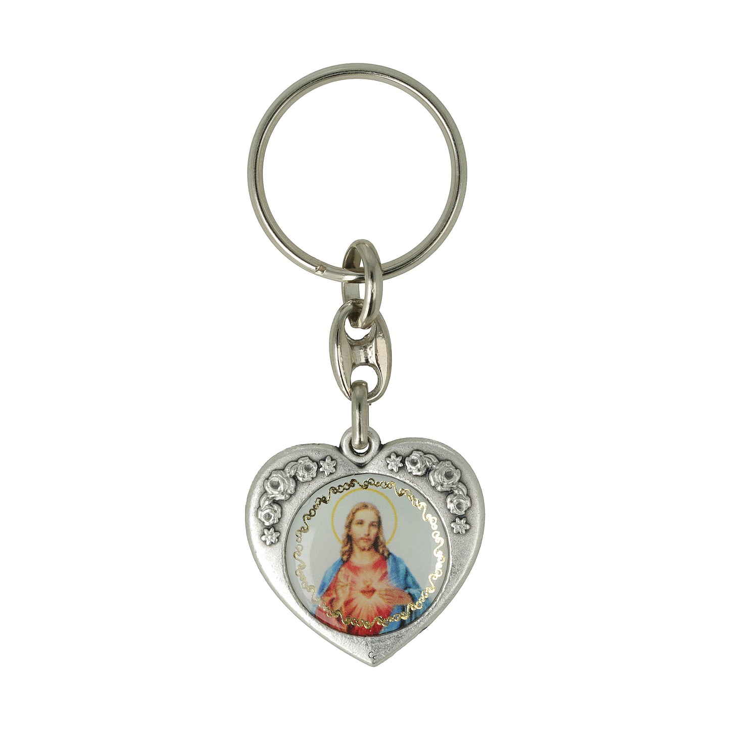 Keychain Sacred Heart Pray for Us. Souvenirs from Italy