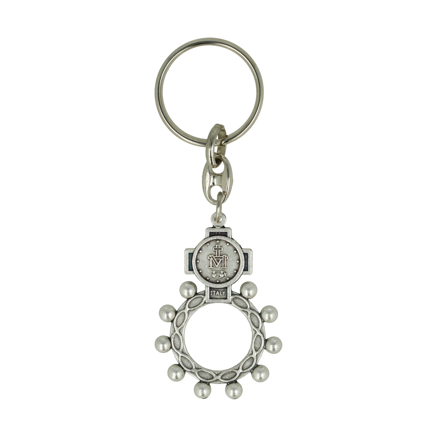 Keychain Rigid Decenario Miraculous Medal. Souvenirs from Italy