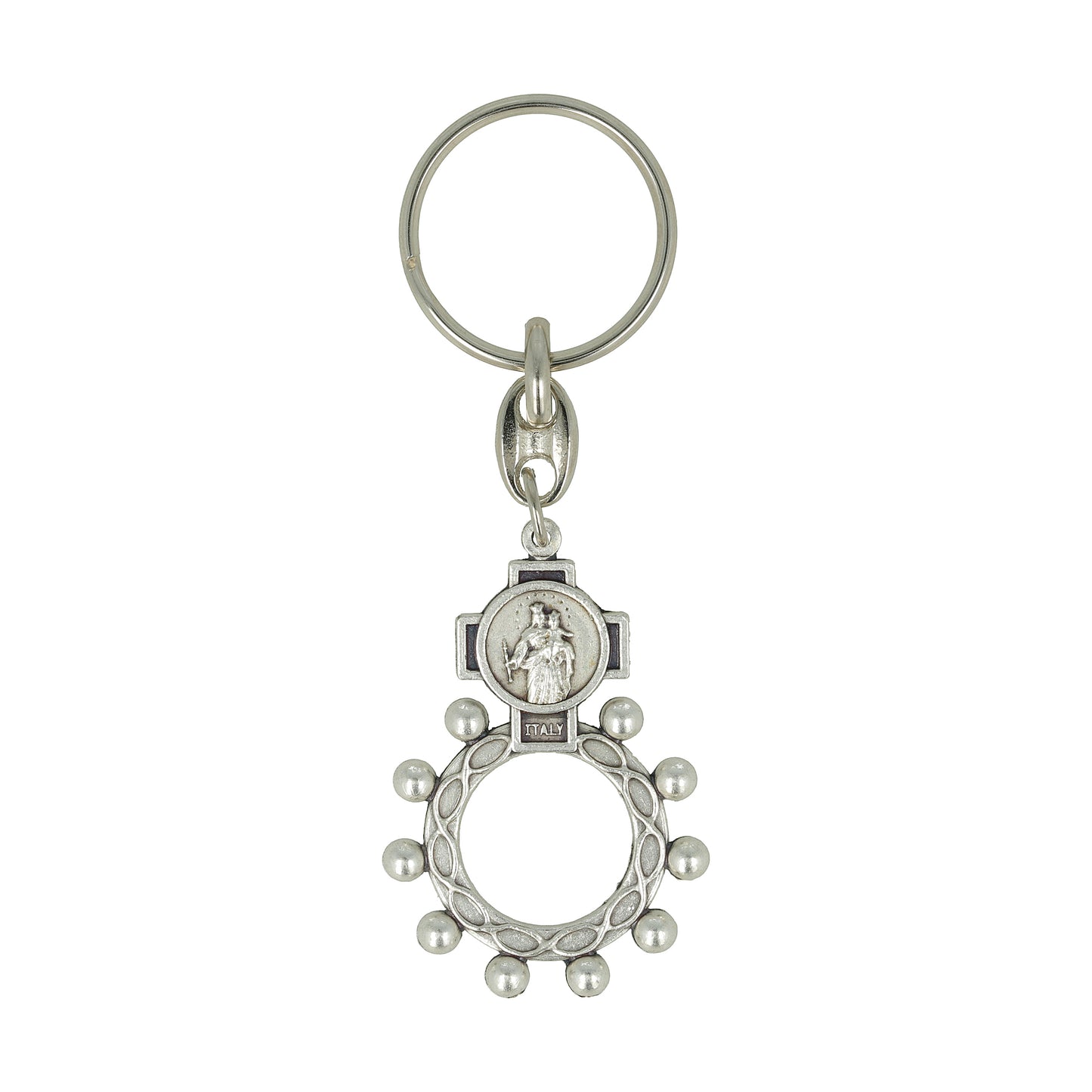 Keychain Rigid Decenary Don Bosco Mary Help of Christians. Souvenirs from Italy