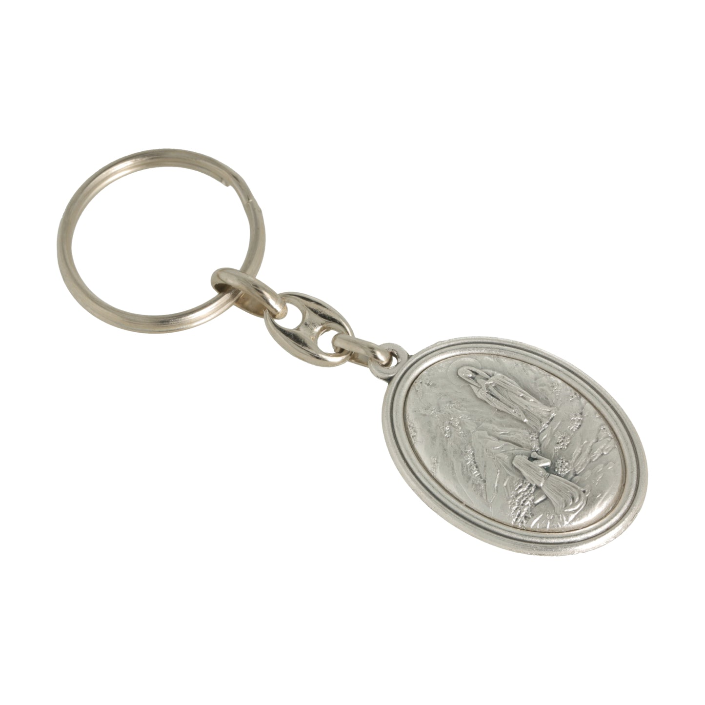 Keychain Virgin of Lourdes San Expedito. Souvenirs from Italy