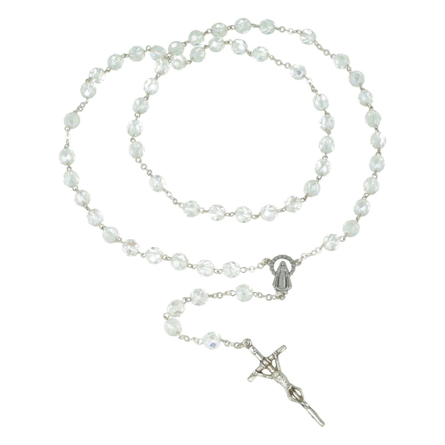 Crystal Rosary 8mm. Souvenirs from Italy