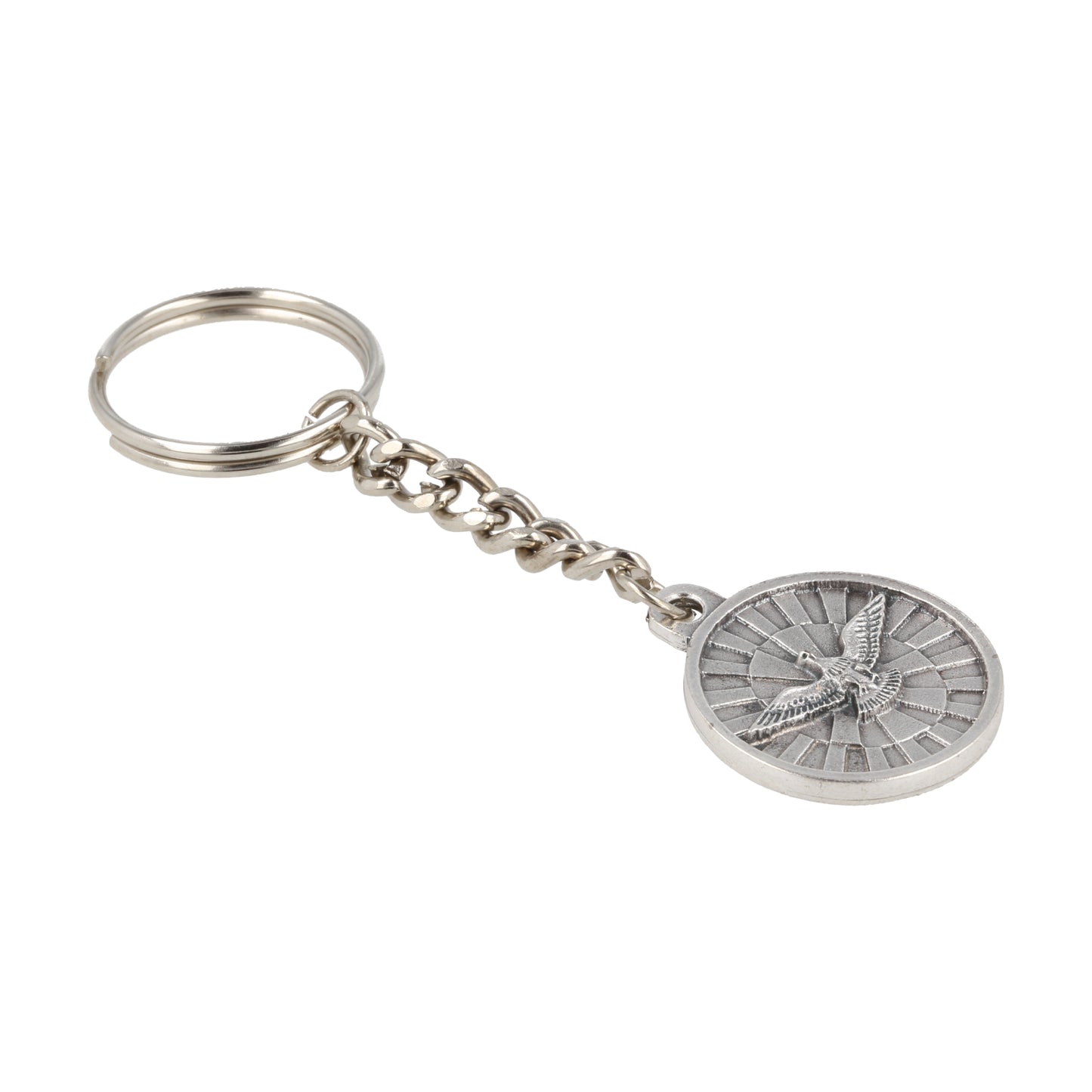 Keychain Holy Spirit 7 Gifts Silver. Souvenirs from Italy