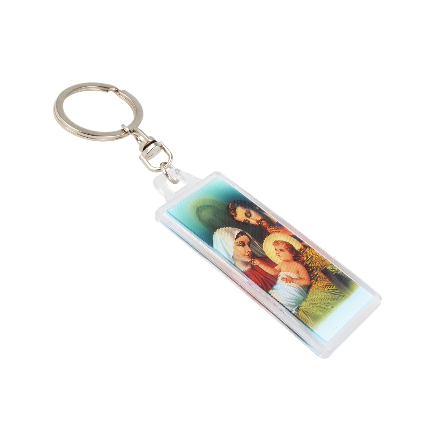 Keychain Two-Dimensional Holy Family Heart of Mary. Souvenirs from Italy