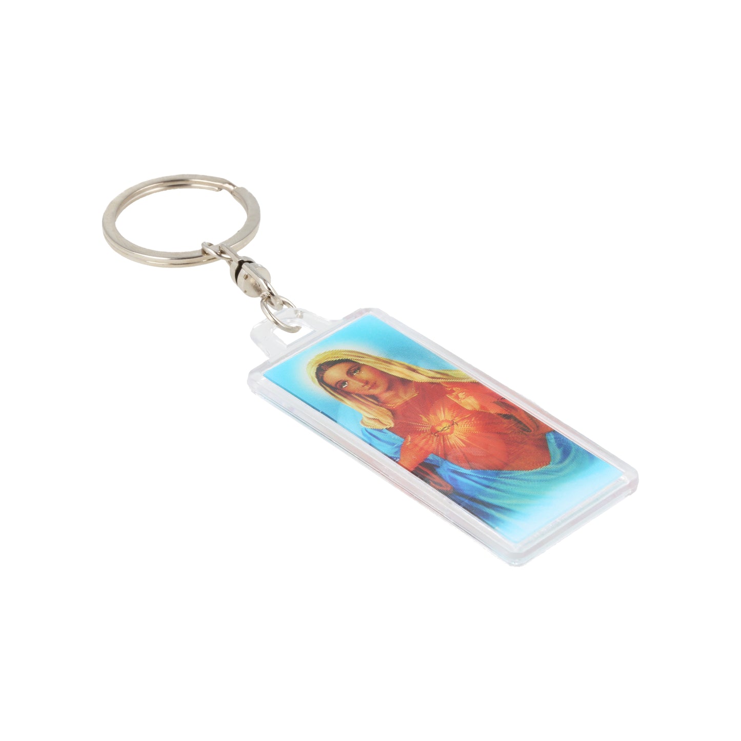 Keychain Two-Dimensional Holy Family Heart of Mary. Souvenirs from Italy
