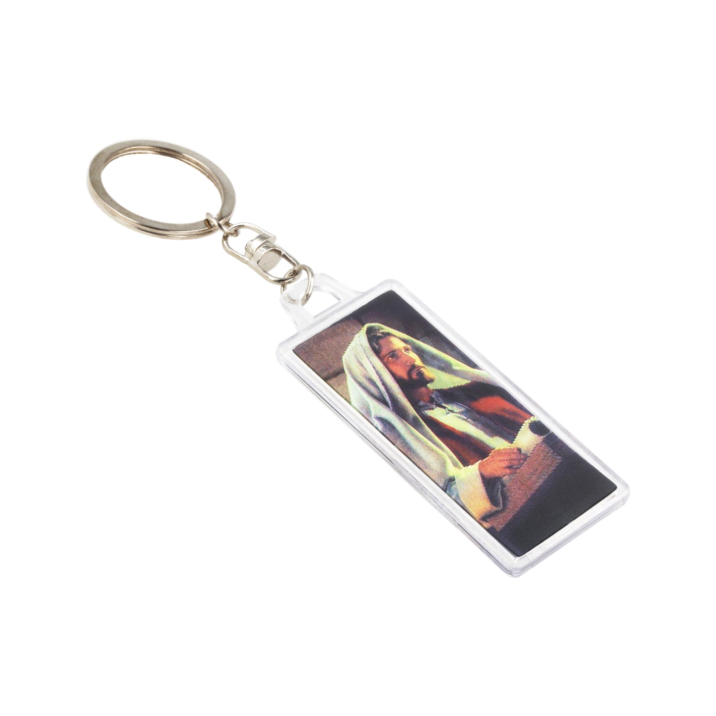 Keychain Two-Dimensional Good Shepherd Divine Master. Souvenirs from Italy