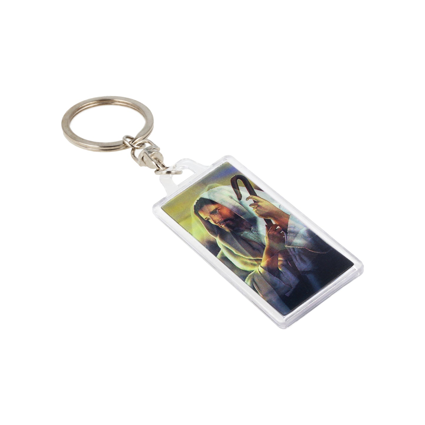Keychain Two-Dimensional Good Shepherd Divine Master. Souvenirs from Italy