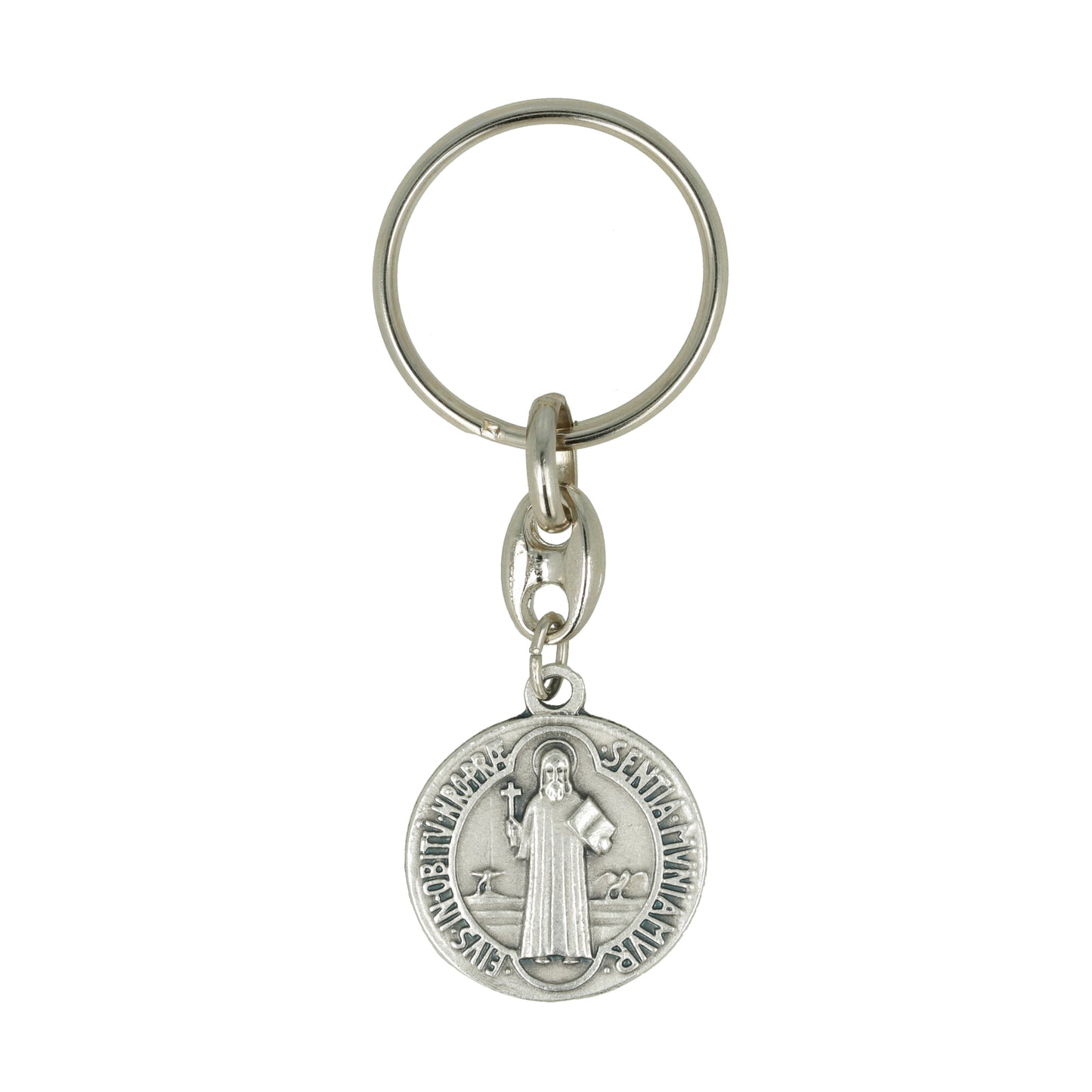Keychain Medal Saint Benedict Protection. Souvenirs from Italy