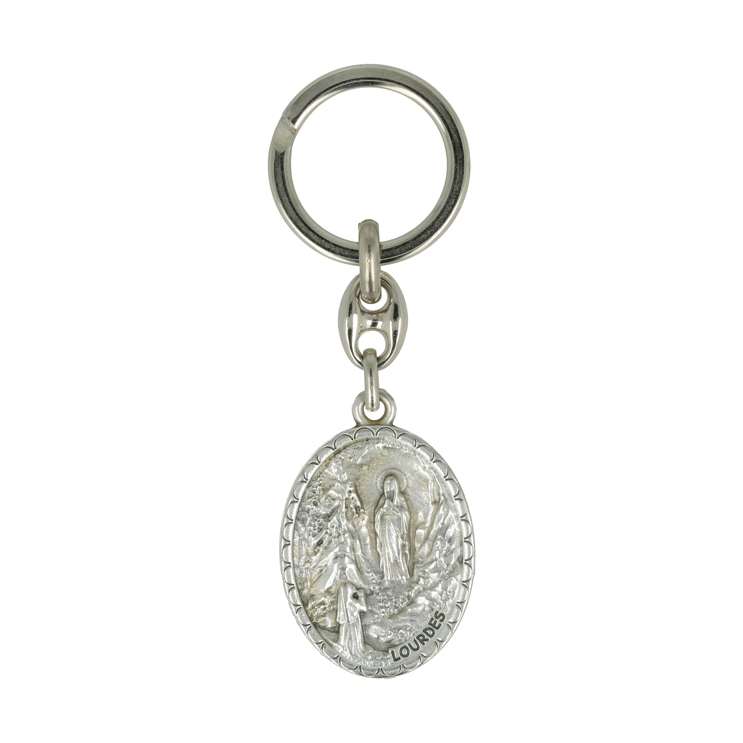 Keychain Our Lady of Lourdes San Cristobal. Souvenirs from Italy