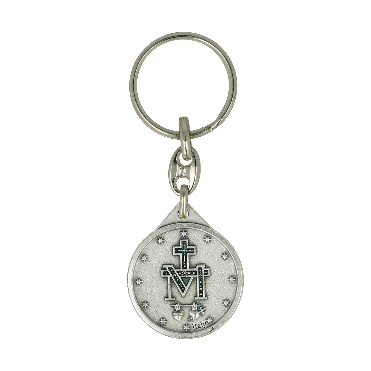 Keychain Miraculous Medal Symbol. Souvenirs from Italy