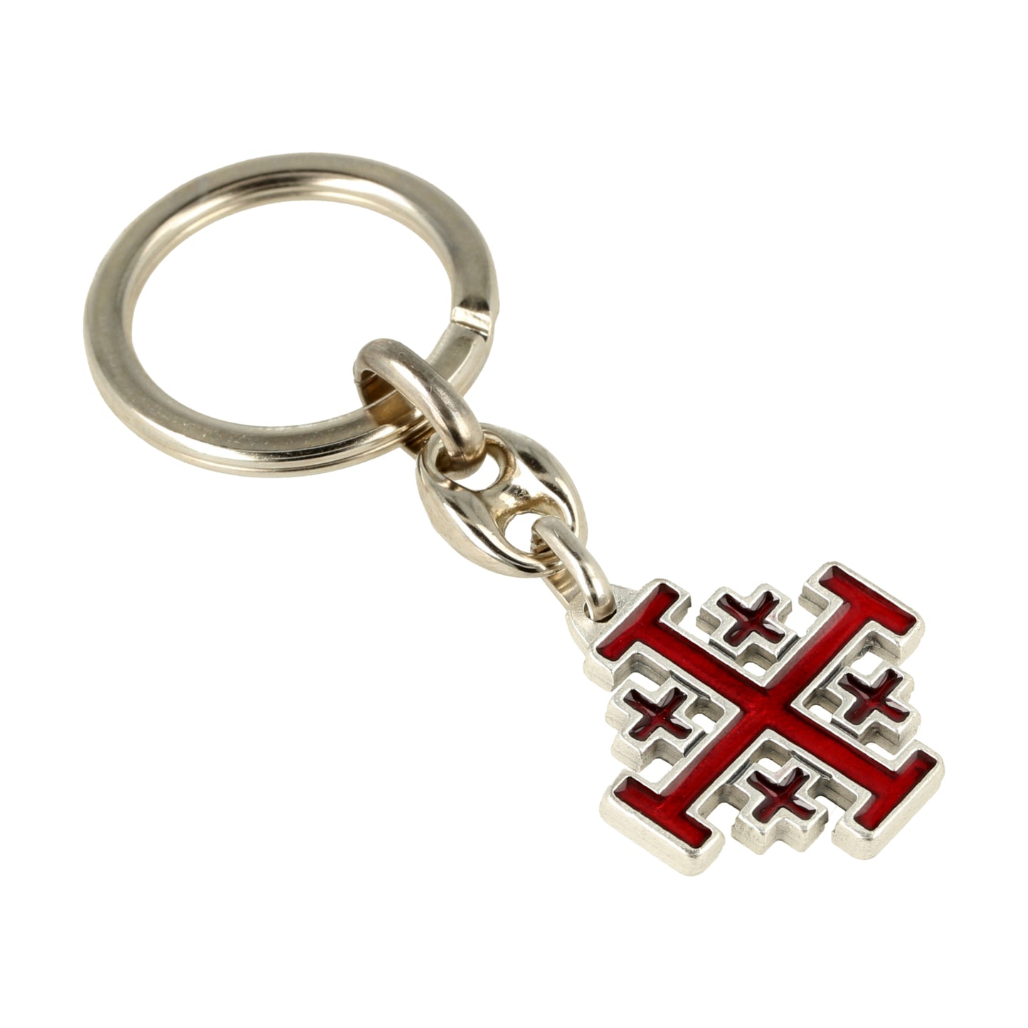 Keychain Cross Jerusalem Red Resin. Souvenirs from Italy