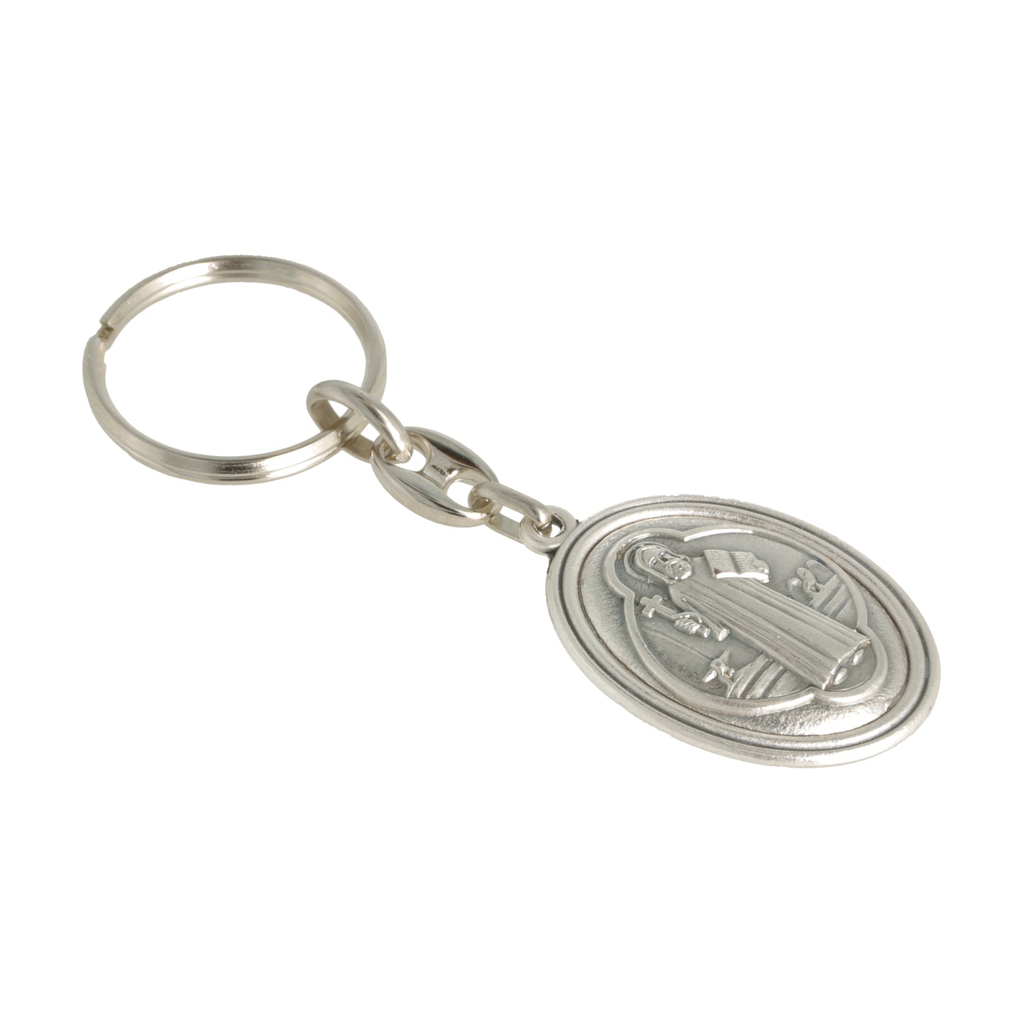 Keychain Saint Benedict Medal Protection Symbol. Souvenirs from Italy