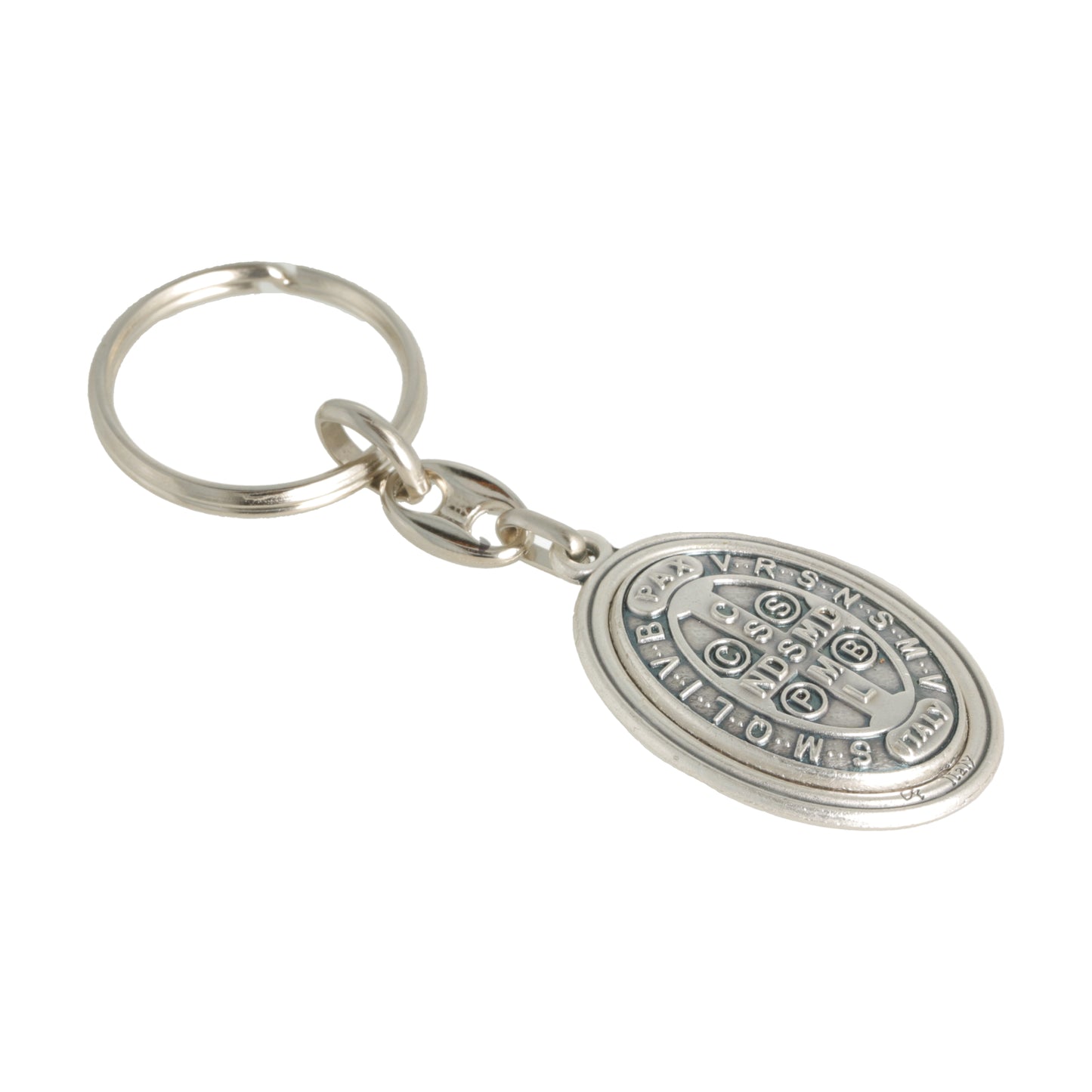 Keychain Saint Benedict Medal Protection Symbol. Souvenirs from Italy