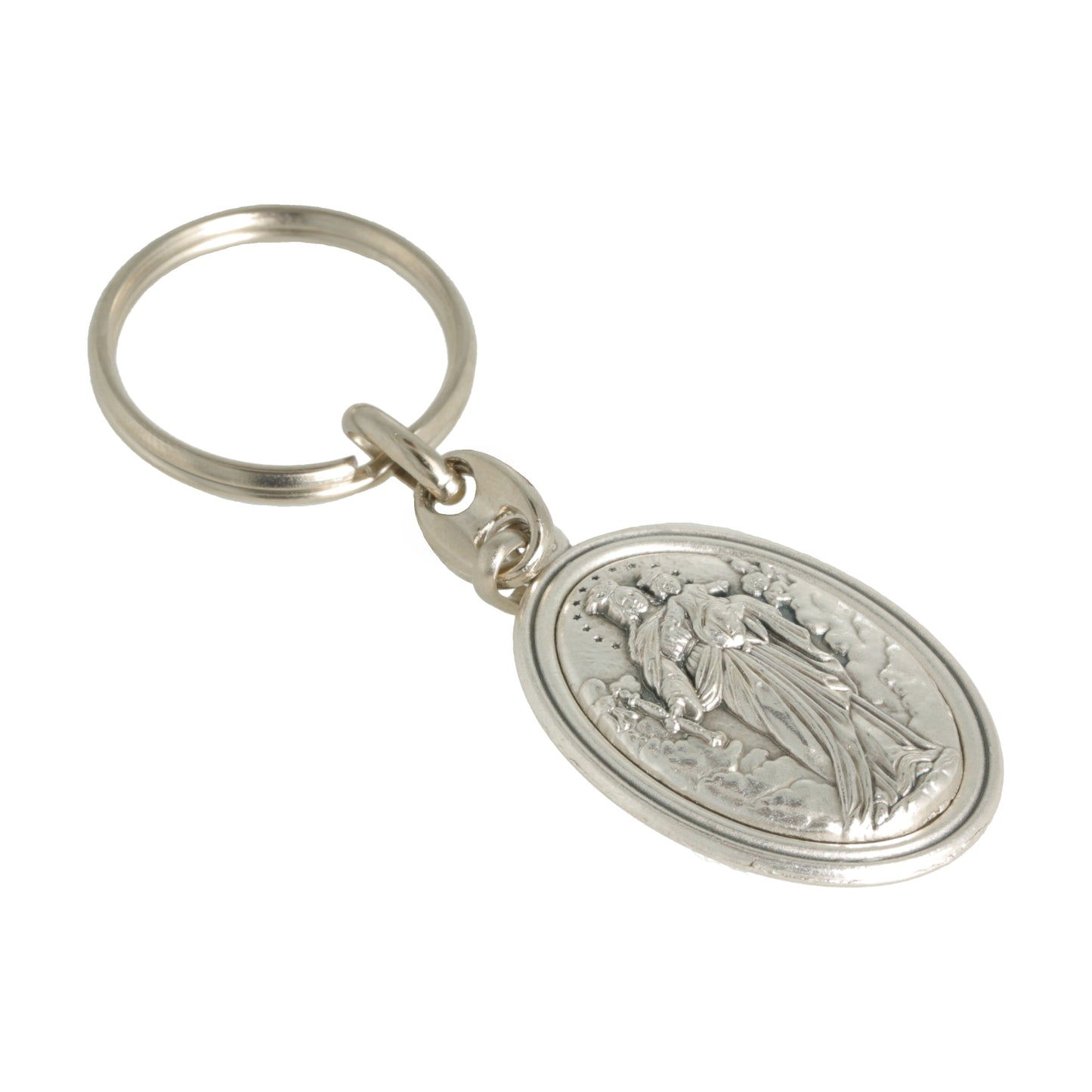 Keychain Mary Help of Christians and Divine Child. Souvenirs from Italy