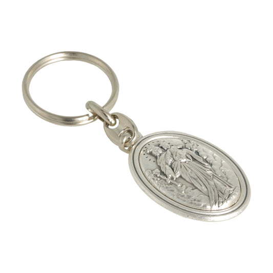 Keychain Mary Help of Christians and Divine Child. Souvenirs from Italy