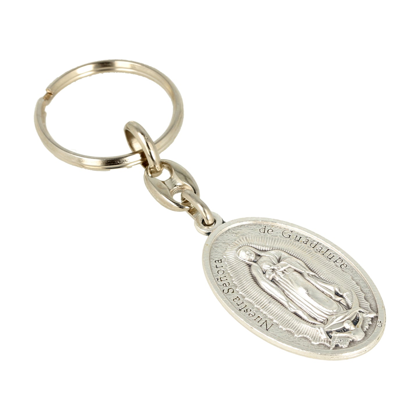 Keychain Virgin Guadalupe San Cristobal Oval Grd. Souvenirs from Italy