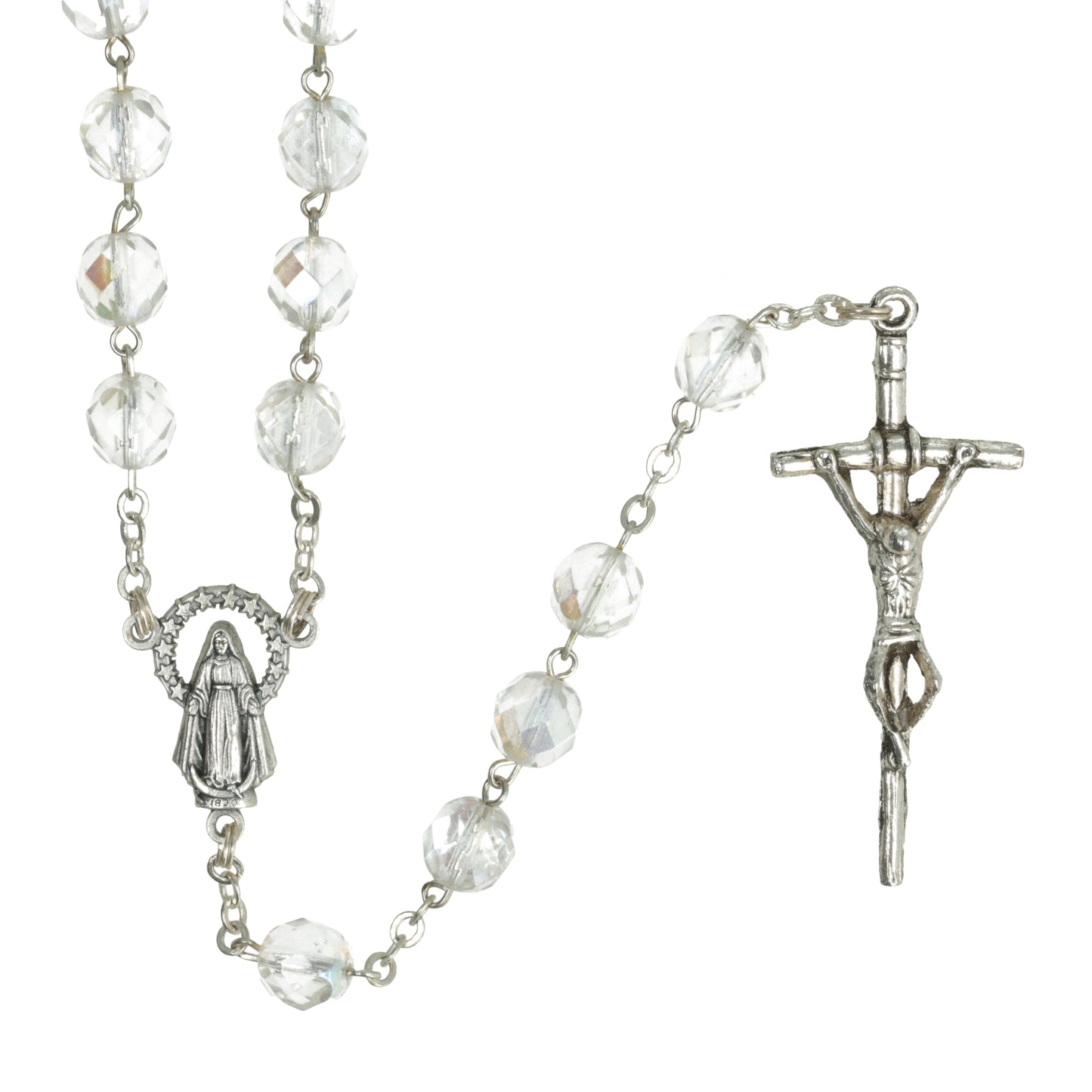 Crystal Rosary 8mm. Souvenirs from Italy