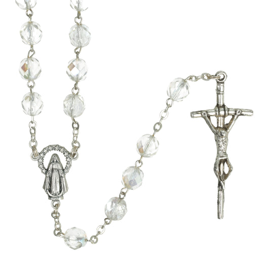 Crystal Rosary 8mm. Souvenirs from Italy