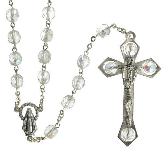 Crystal Rosary Cross Settings in Italian Alpaca Crystal Souvenirs from Italy