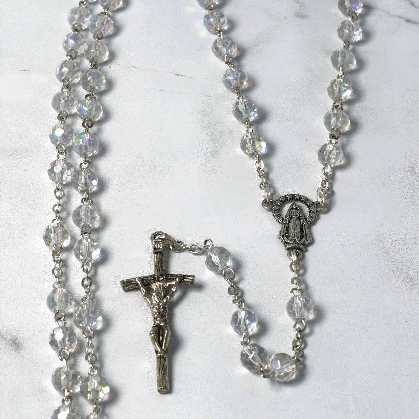 Crystal Rosary 6mm Souvenirs from Italy