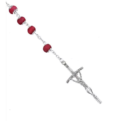 Original Rome Rosewood Scented Rosary Souvenirs from Italy